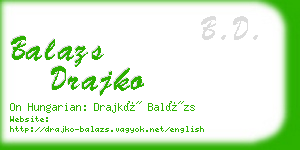 balazs drajko business card